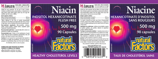 Niacin 500mg flush free 90caps