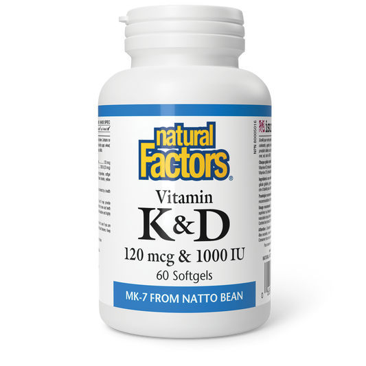 Vitamin K2 + D3 120mcg/1000IU 60gels