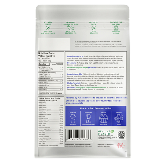 Fermented Organic Vegan Protein+ Unflavoured 10 Serving