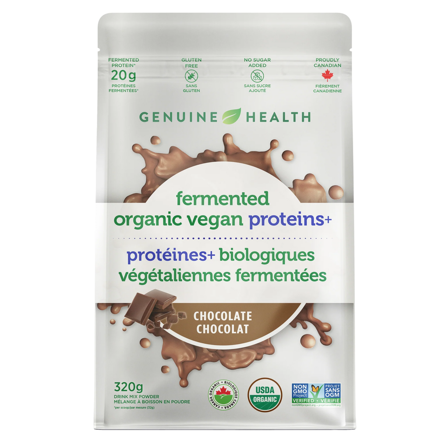 Fermented Organic Vegan Protein+  chocolate 10 servings