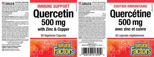 Quercetin 500mg with zinc + copper 60caps