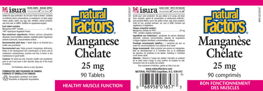 Manganese chelate 25mg 90tabs