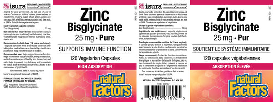 Zinc Bisglycinate 25mg 120caps