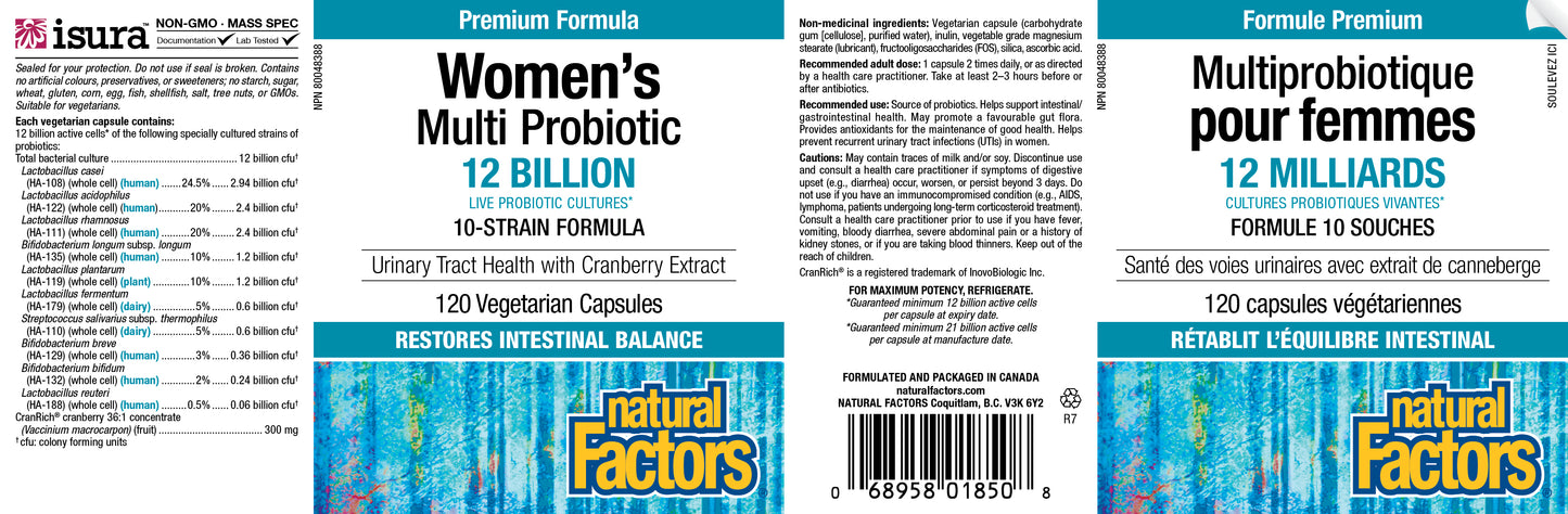 Womens Multi Probiotic 12bill 120 cap