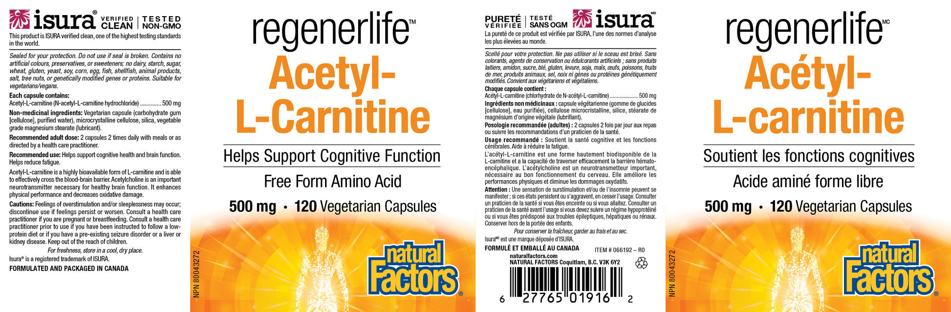 Regenerlife Acetyl-L-Carnitine 500mg 120caps Good Health Naturally Oakridge Regenerlife Acetyl-L-Carnitine 500mg 120caps Good Health Naturally Oakridge