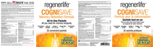 RegenerLife Cognisave Memory Retention Formula 30 packs