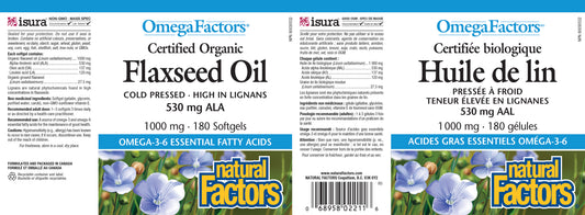Flaxseed oil 1000mg 180 gels