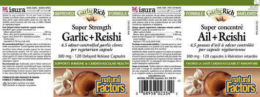 Garlic + Reishi 120 delayed release caps