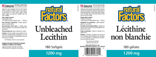 Unbleached Lecithin 1200mg 180softgels