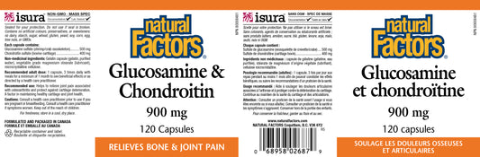 Glucosamine & Chondroitin 900mg 120 capsules