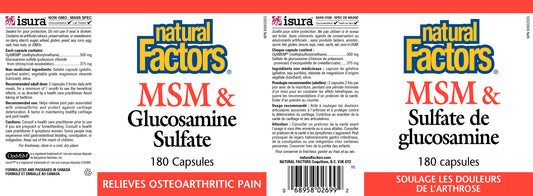 MSM & Glucosamine Sulfate 180caps