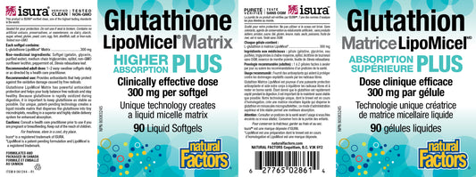 Glutathione LipoMicel Matrix 300mg 90 softgels