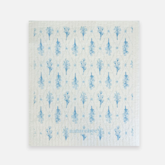 Swedish Sponge Dishcloth mini floral Blue