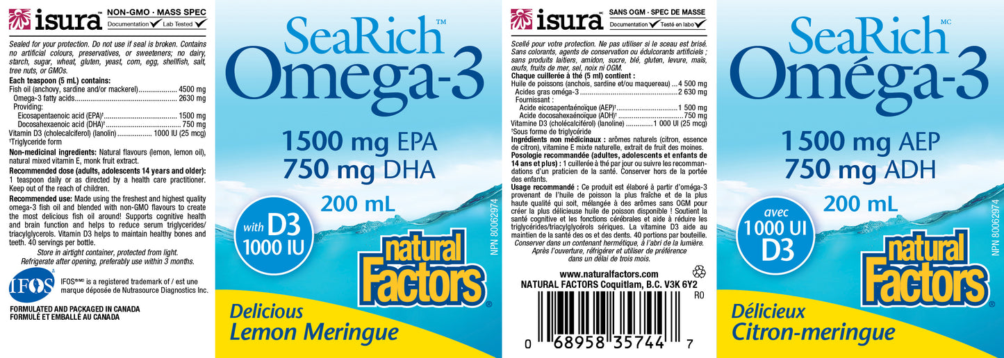 SeaRich Omega-3 1500EPA +D 200ml