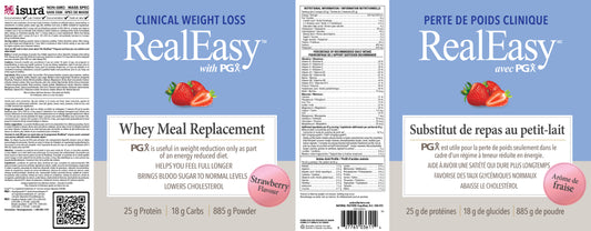 Real Easy Meal Replacement Whey 885g Strawberry