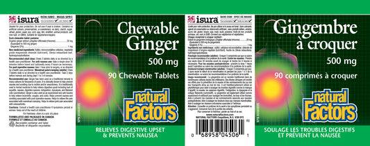 Chewable Ginger 500mg 90tabs