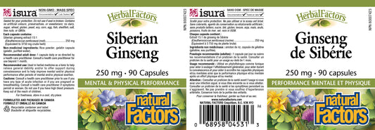 Siberian Ginseng 250mg 90caps