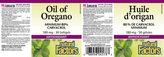 Oil of Oregano 180mg 30gels