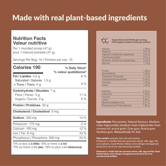 High Protein Plant Based Shake Chocolate Milk 940g
