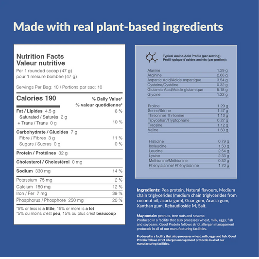 High Protein Plant Based Shake French Vanilla 940g