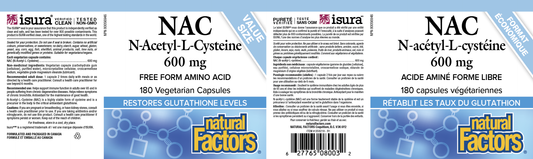 NAC 600mg 180 vcaps