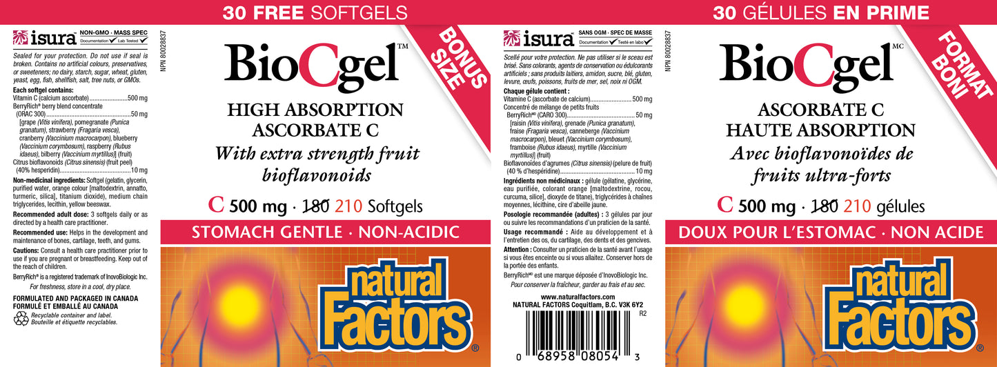 BioCgel 210gels bonus
