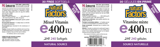 Mixed Vitamin e400IU 240softgels