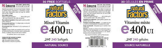 Mixed Vitamin e400IU 240softgels