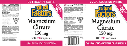 Magnesium Citrate 150mg 210caps