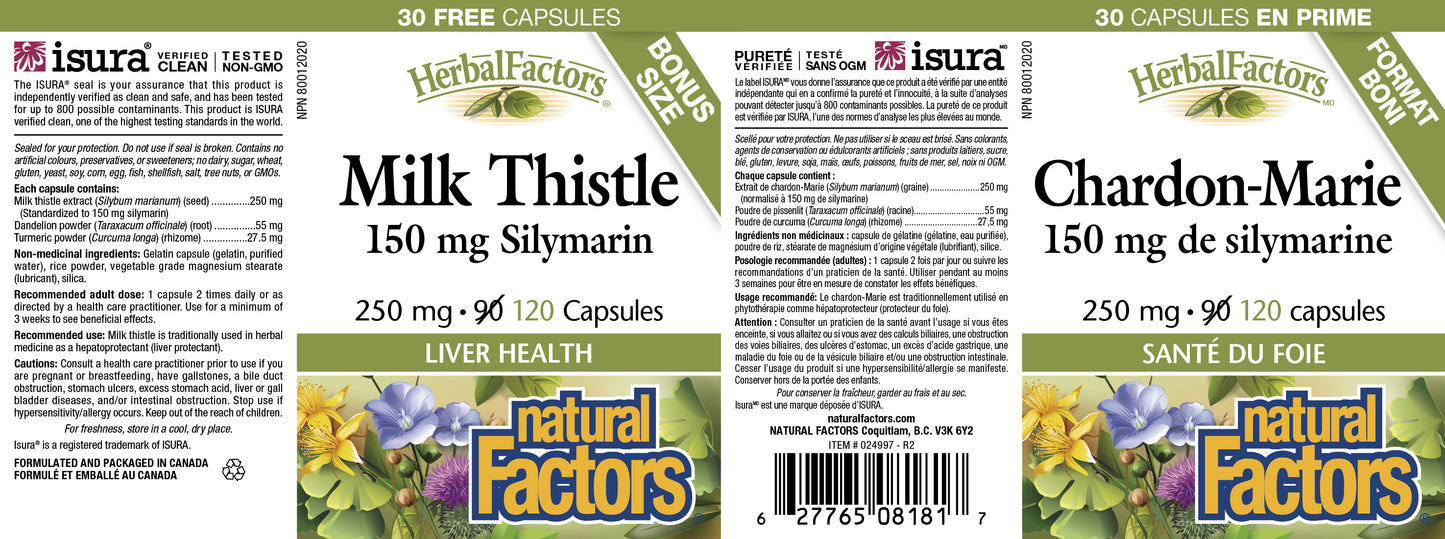 Milk Thistle 250mg 120caps