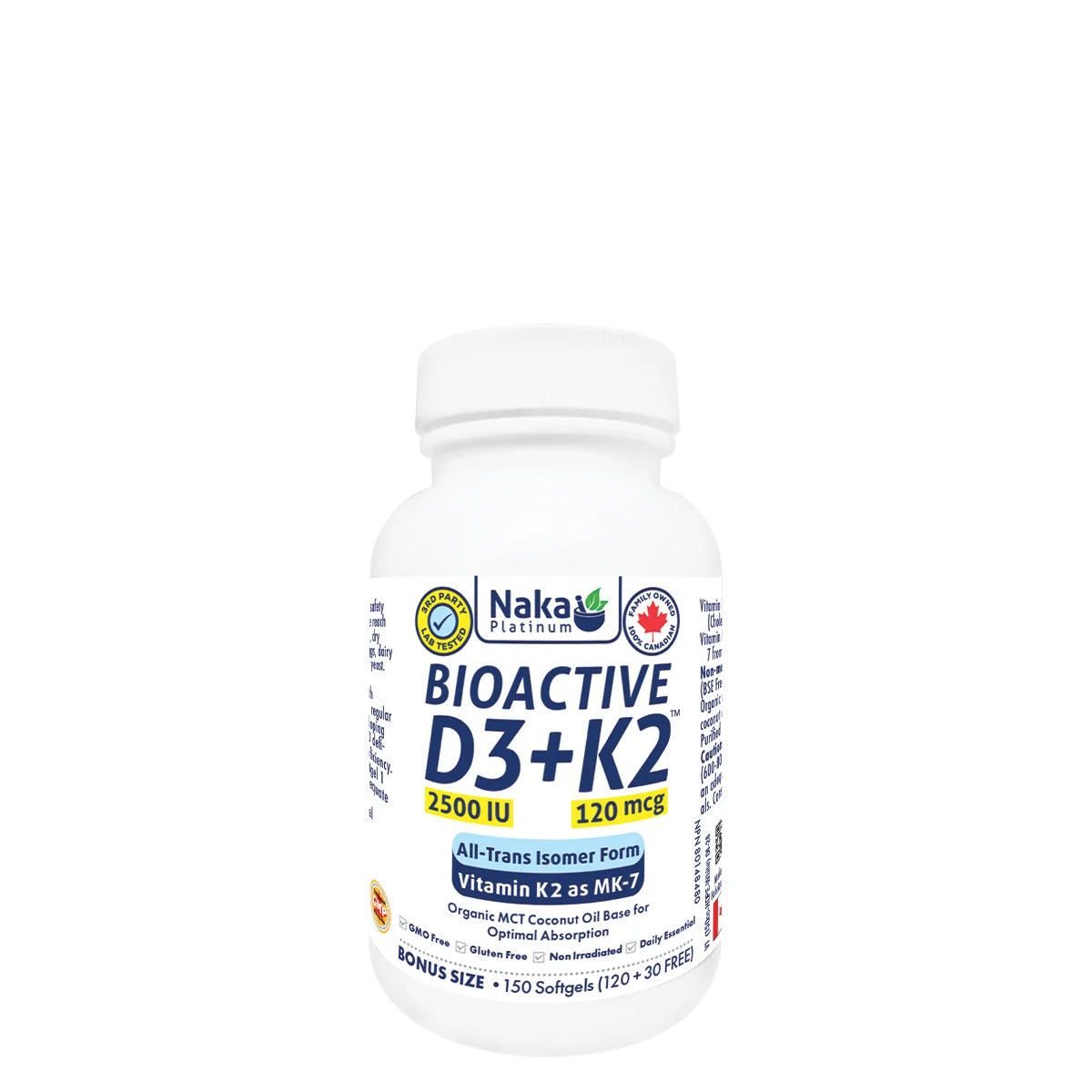 D3 2500 + K2 120 mcg 150 softgels