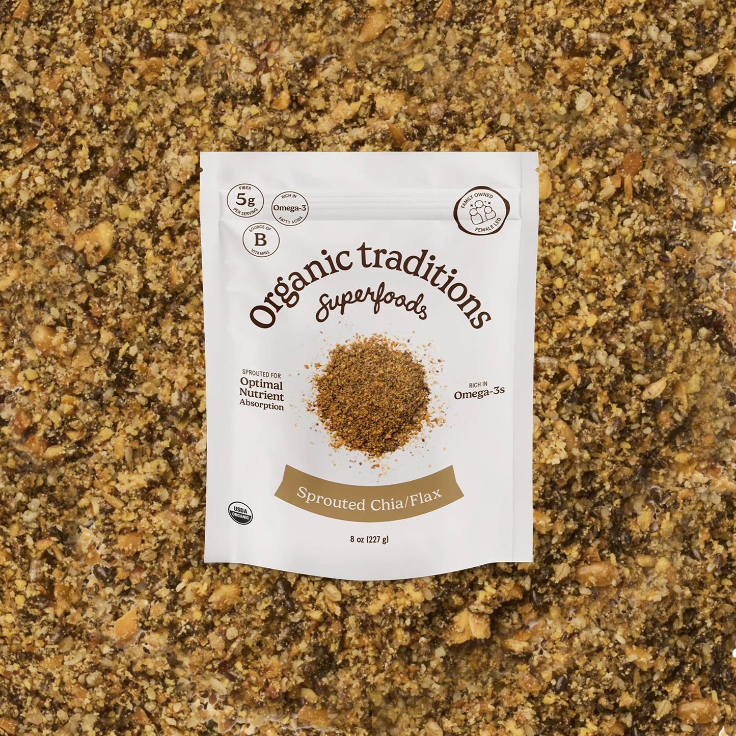 Sprouted Chia & Flax Seed Powder 227g