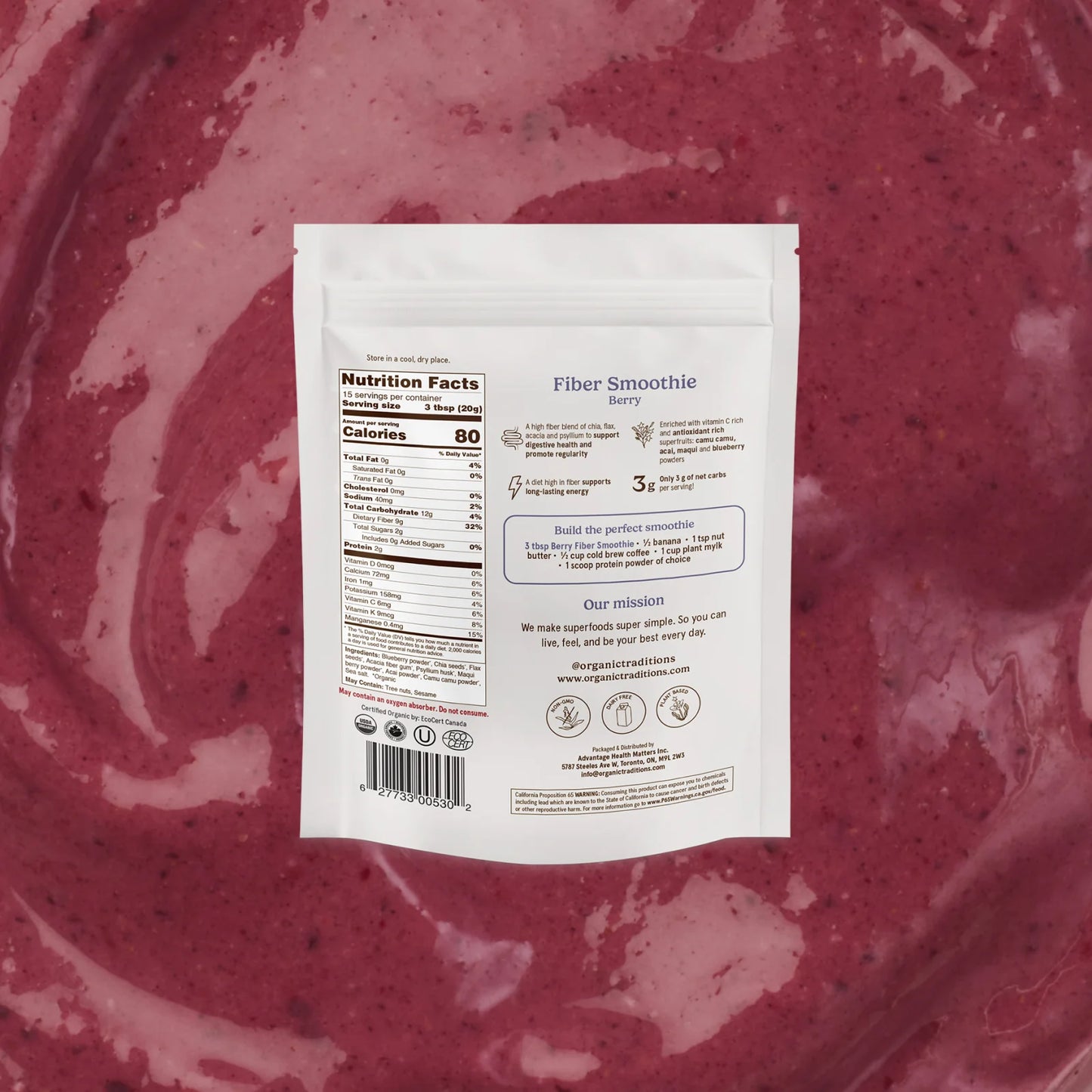 Fibre Fuel Smoothie Boost Berry 300g