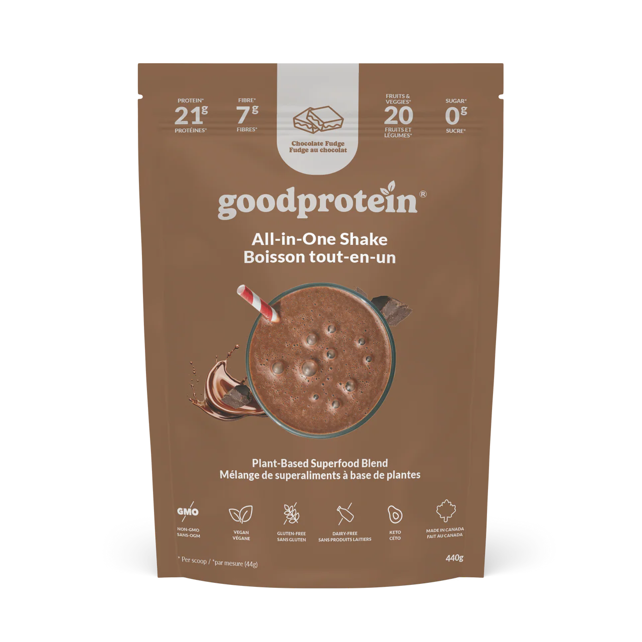 All in One Shake Chocolate Fudge 880 g