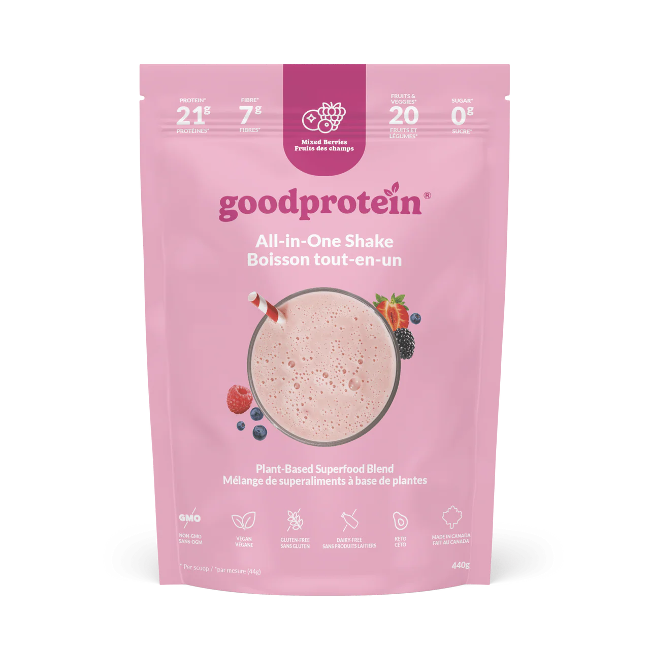 All in One Shake Mixed Berries 440 g