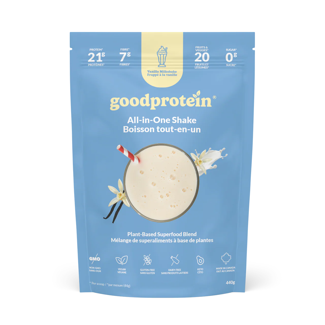 All in One Shake Vanilla Milkshake 440g