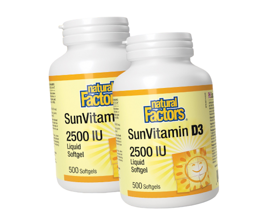 SunVitamin D3 2500 IU 500gels Twin Pack