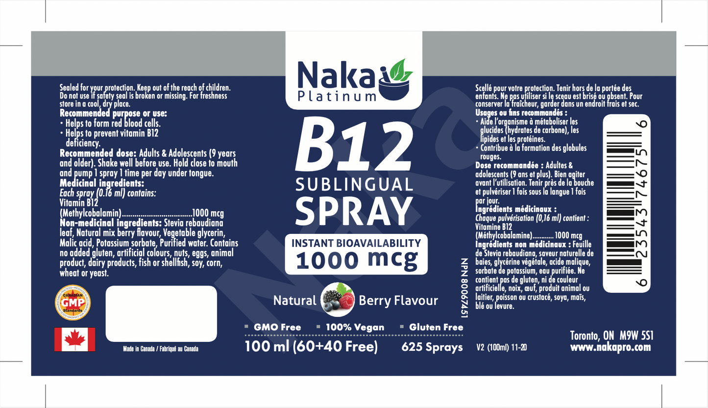 B12 Spray 1000mcg 100ml