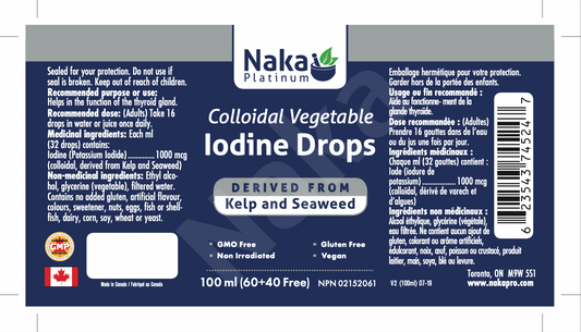 Organic Iodine drops 800 mcg 100ml