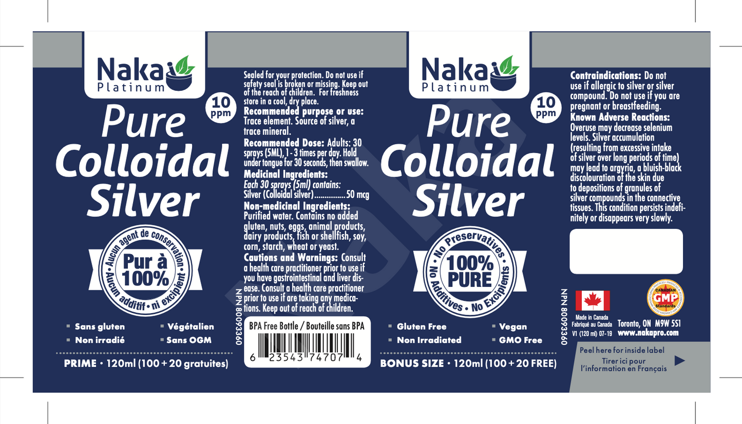Colloidal Silver 10ppm 120ml spray