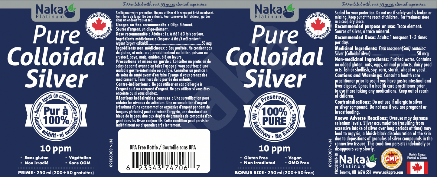Colloidal Silver 10ppm 250ml