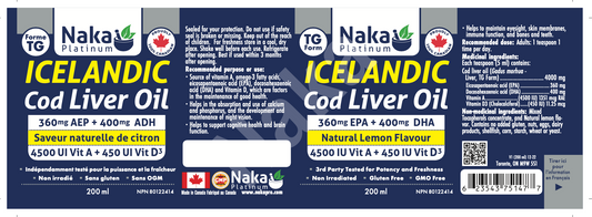 Icelandic Cod Liver Oil Lemon 200ml