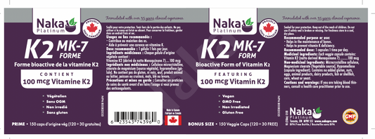 K2 100mcg 150caps