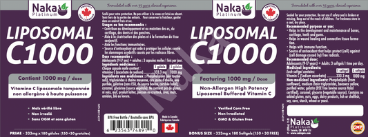 Liposomal C 1000mg 180gels