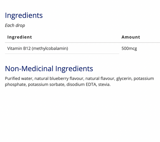 B12 Methyl 500mcg 15 ml