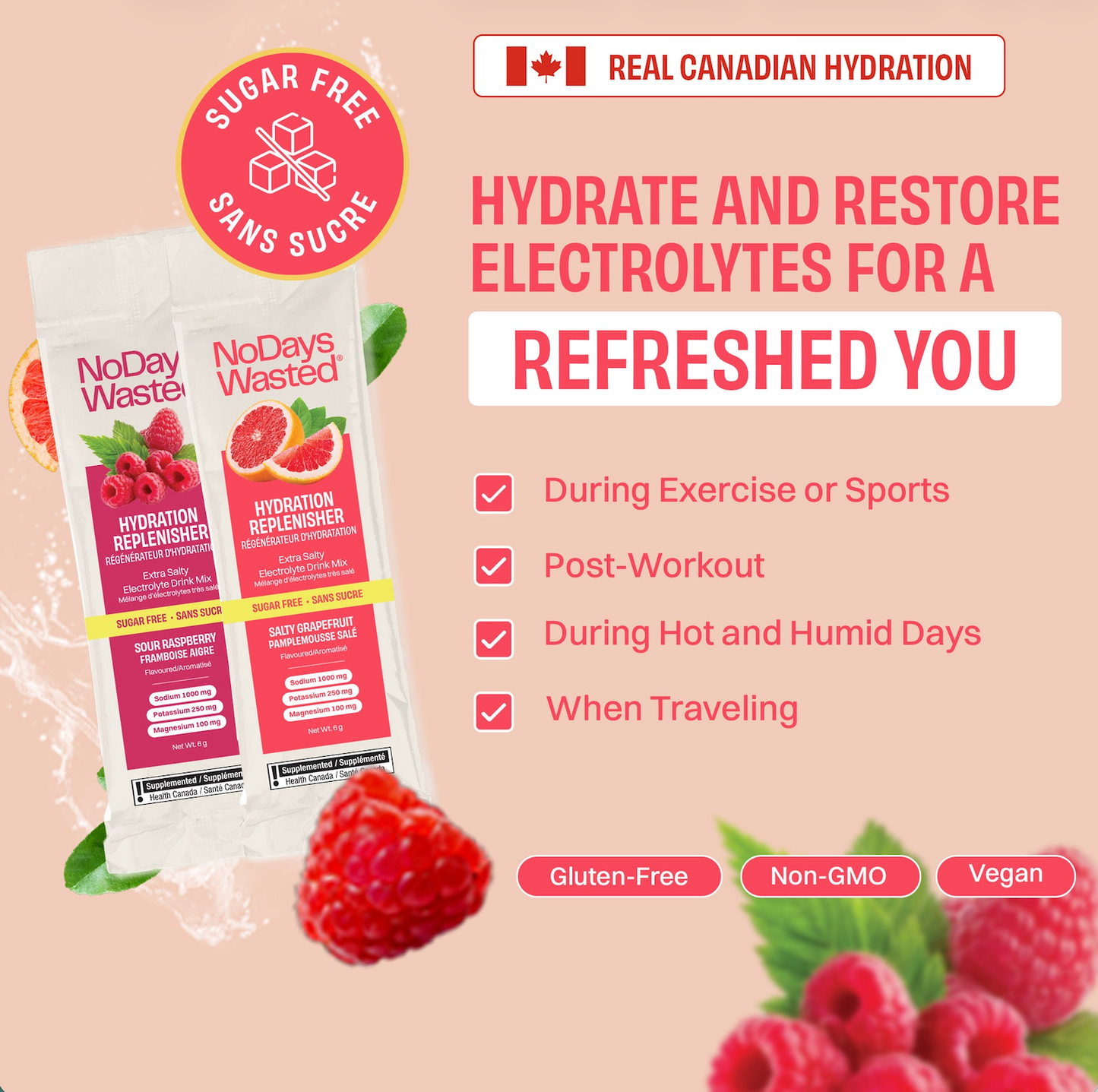 Hydration Replenisher Salty Grapefruit 5 pack
