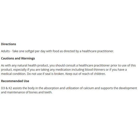D3 & K2 240 softgels