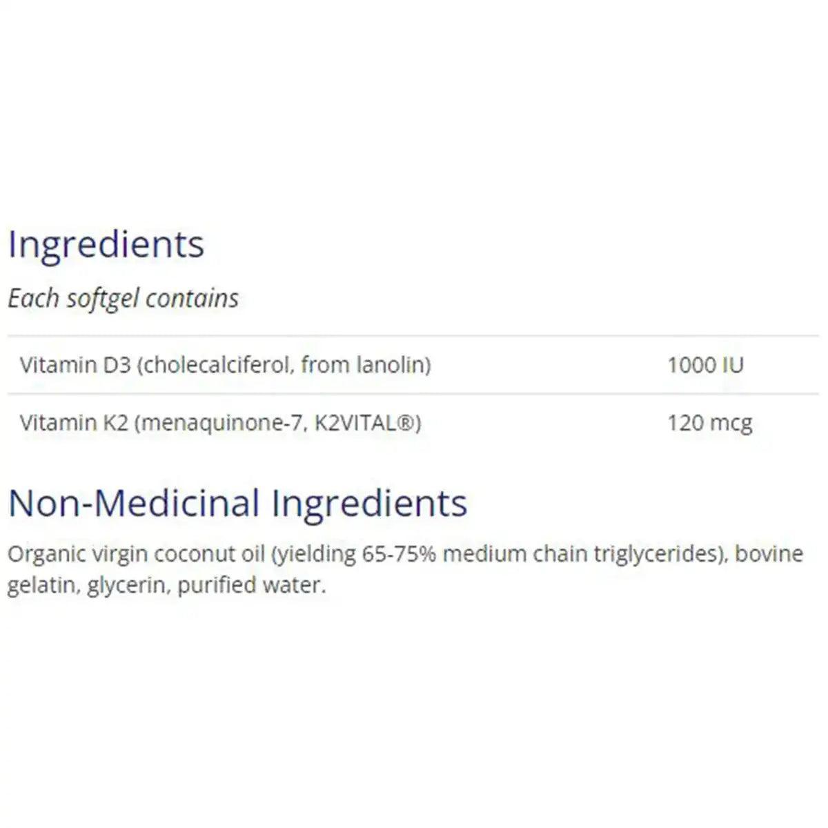 D3 & K2 240 softgels