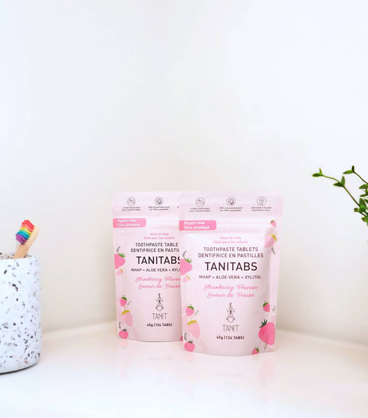 Strawberry Toothpaste Tablets - Compostable refill -124 tabs