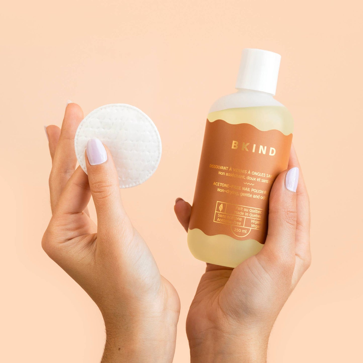 Acetone-free nail polish remover